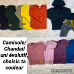 Camisole ou chandail évolutif uni personnalisé, choisis la couleur